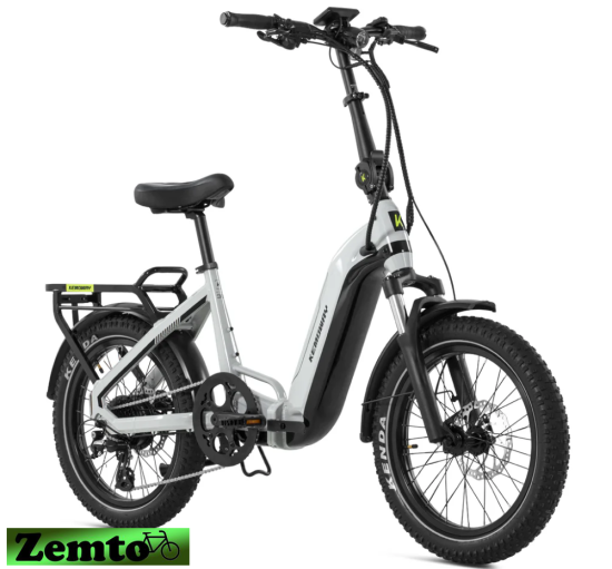 Preview: Faltrad Elektrofahrrad Zemto-Kemoway Z3, Mit Bremslicht, weiß, sehr stark!